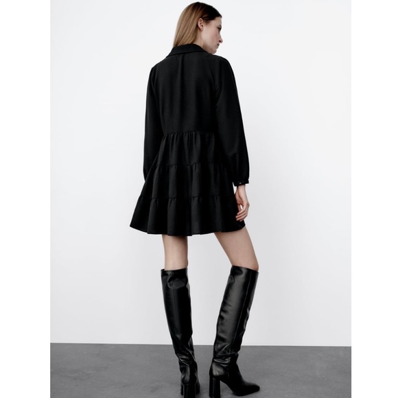 Tiered Shirt Dress Size S NWT - Picture 4 of 7